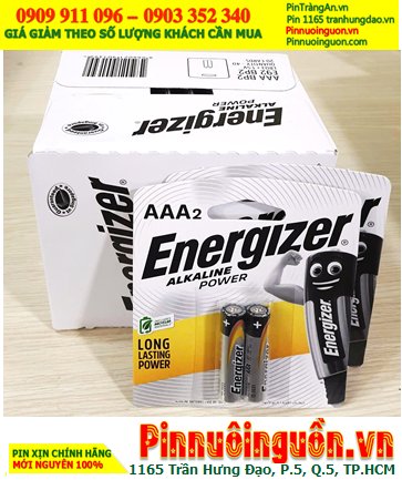 COMBO 01hộp (20vỉ=40viên) Pin AAA 1.5v Energizer E92-BP2 /MẪU MỚI _Giá chĩ 640.000/Hộp