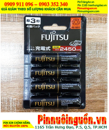 Fujitsu HR-3UTHC(4B); Pin sạc AA 1.2v Fujitsu HR-3UTHC(4B) (AA2450mAh_Nội địa Nhật_Vỉ 4viên | B/hành 1năm