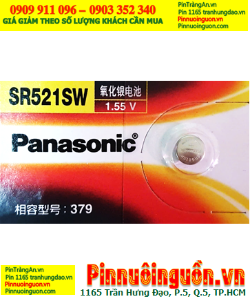 Panasonic SR521SW-Pin 379, Pin đồng hồ 1.5v Silver Oxide Panasonic SR521SW (Xuất xứ NHẬT)