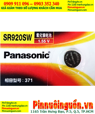 Panasonic SR920SW-Pin 371, Pin đồng hồ 1.5v Silver Oxide Panasonic SR920SW (Xuất xứ NHẬT)