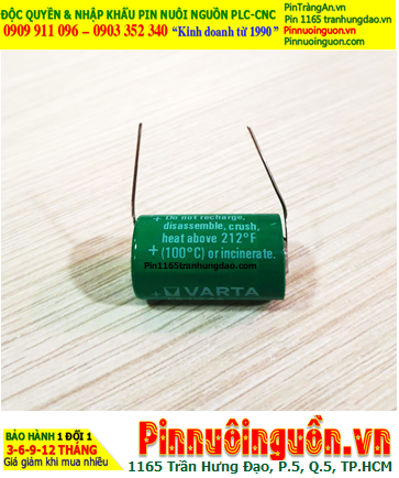 Varta CR1/2AA (chân thép nhọn), Pin nuôi nguồn PLC Varta CR1/2AA 1/2AA 950mAh, Xuất xứ ĐỨC