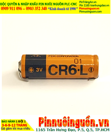 FUJI CR6.L (chân thép hàn); Pin nuôi nguồn FUJI CR6.L lithium 3v AA 2300mAh chính hãng, Xuất xứ Nhật