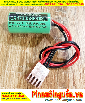 FDK CR17335SE-R (Zắc JEA-4holes); Pin nuôi nguồn FDK CR17335SE-R lithium 3v 1800mAh, Xuất xứ NHẬT