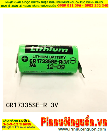 FDK CR17335SE-R; Pin nuôi nguồn PLC FDK CR17335SE-R lithium 3v 2/3A 1800mAh _Made in Japan