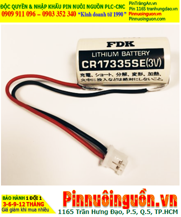 FDK CR17335SE; Pin nuôi nguồn PLC FDK CR17335SE lithium 3v 2/3A 1800mAh, chính hãng, Xuất xứ NHẬT