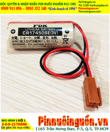 FDK CR17450SE; Pin nuôi nguồn PLC FDK CR17450SE lithium 3v 4/5A 2500mAh _Xuất xứ Nhật