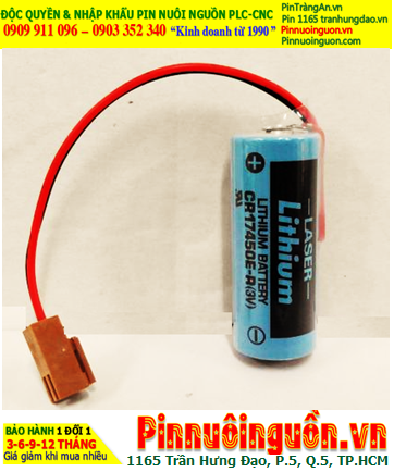 FDK CR17450E-R, Pin nuôi nguồn PLC FDK CR17450E-R lithium 3v 2400mAh chính hãng, Xuất xứ Nhật