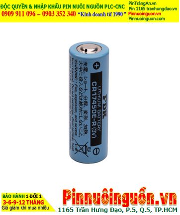 FDK CR17450E-R, Pin nuôi nguồn PLC FDK CR17450E-R lithium 3v 2400mAh chính hãng, Xuất xứ Nhật
