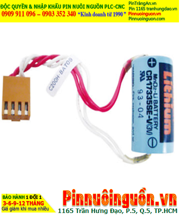 Sanyo CR17335SE-V (Zắc JEA 4holes), Pin nuôi nguồn CR17335SE-V lithium 3.6v 1800mAh, Xuất xứ NHẬT