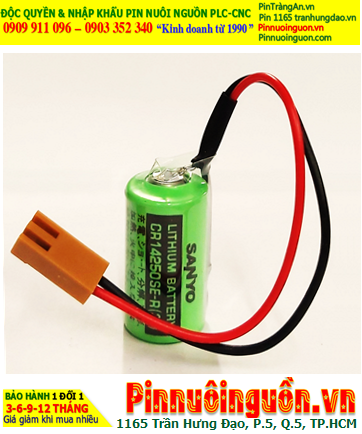 Sanyo CR14250SE-R (Zắc JEA), Pin nuôi nguồn Sanyo CR14250SE-R lithium 3V 1/2AA 850mAh, X.xứ NHẬT