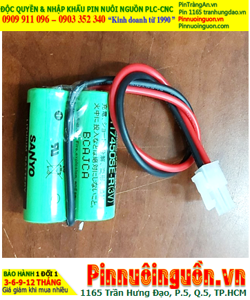 Sanyo 2CR17450SE-R (2 viên ghép đôi) Pin nuôi nguồn PLC lithium 3v 4400mAh, Xuất xứ Nhật