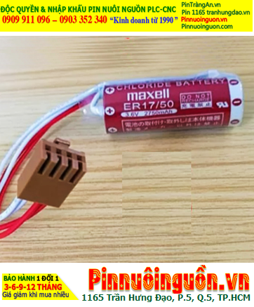 Maxell ER17/50, Pin nuôi nguồn PLC Maxell ER17/50 lithium 3.6v 2750mAh chính hãng, Xuất xứ NHẬT