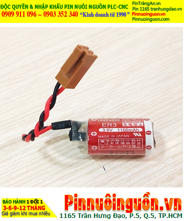 Pin Maxell ER3; Pin nuôi nguồn PLC Maxell ER3 lithium 3.6v 1/2AA 1100mAh _Xuất xứ Nhật