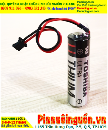 Toshiba ER6V (Zắc DF1.35), Pin nuôi nguồn Toshiba ER6V lithium 3.6V AA2000mAh, Xuất xứ NHẬT