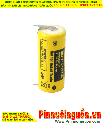 Panasonic BR-2/3A (chân thép); Pin nuôi nguồn PLC Panasonic BR-2/3A 2/3A 1200mAh, X.xứ NHẬT