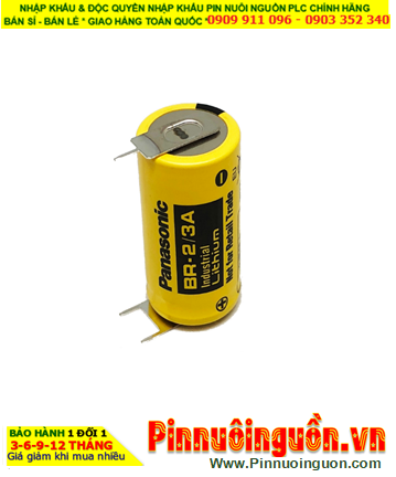 Panasonic BR-2/3A (chân thép); Pin nuôi nguồn Panasonic BR-2/3A lithium 3v 2/3A 1200mAh, Xuất xứ Nhật