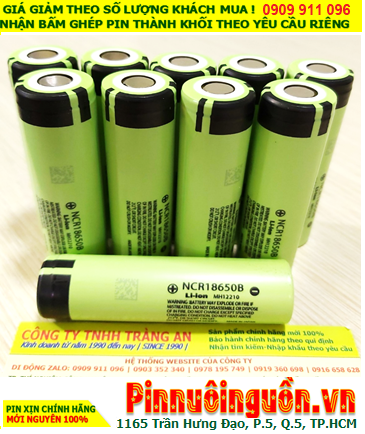 Pin sạc 18650_Pin sạc 3.7v_Pin sạc Panasonic NCR18650B (3.7v 3400mAh) Dòng xả Discharge 10A