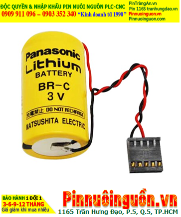 Panasonic BR-C (Zắc JEA 4holes); Pin nuôi nguồn Panasonic BR-C lithium 3v C 5000mAh, Xuất xứ Nhật