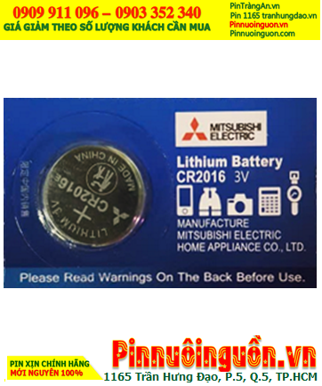 Mitsubishi CR2016E, Pin 3v Lithium Mitsubishi CR2016E (90mAh, 20mmx1.6mm) chính hãng