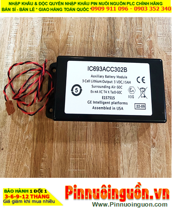 FANUC-IC693ACC302A; Pin nuôi nguồn CNC FANUC-IC693ACC302A lithium 3v 15000mAh, Xuất xứ NHẬT