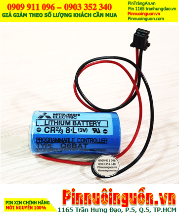 Mitsubishi CR2/3 8.L, Pin nuôi nguồn PLC Mitsubishi CR2/3 8.L lithium 3V chính hãng, Xuất xứ NHẬT