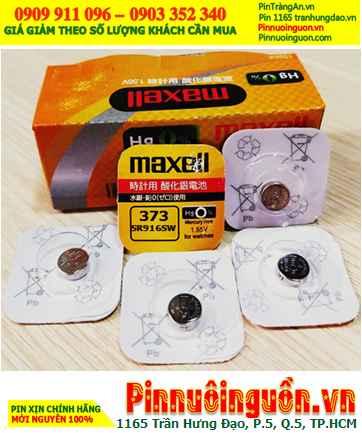 Maxell SR916SW _Pin 373; Pin đồng hồ Maxell SR916SW 373 silver oxide 1.55v _Made in Japan