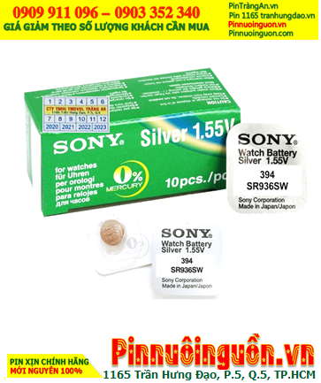 Sony SR936SW _Pin 394; Pin đồng hồ 1.55v Silver Oxide Sony SR936SW _Pin 394