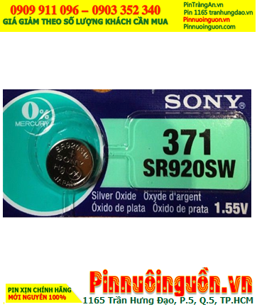 Sony SR920SW _Pin 371; Pin đồng hồ Sony SR920SW _Pin 371 silver oxide 1.55v