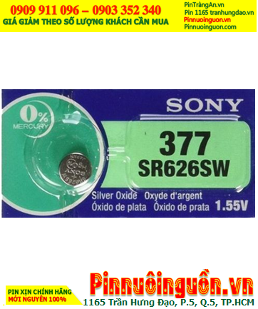 Sony SR626SW _Pin 377; Pin đồng hồ Sony SR626SW _Pin 377 silver Oxide 1.55v