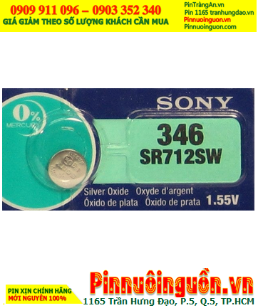 Sony SR712SW _Pin 346; Pin đồng hồ 1.55v Silver Oxide Sony SR712SW _Pin 364