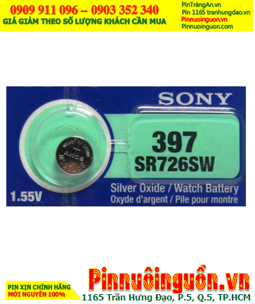 Sony SR726SW _Pin 397; Pin đồng hồ 1.55v Silver Oxide Sony SR726SW _Pin 397