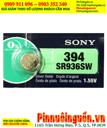 Sony SR936SW _Pin 394; Pin đồng hồ 1.55v Silver Oxide Sony SR936SW _Pin 394