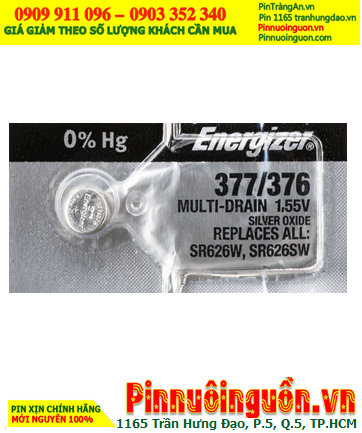 Pin SR626SW _Pin 377; Pin đồng hồ Energizer SR626SW 377 Silver Oxide 1.55v _Made in Japan