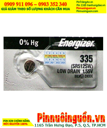 Energizer SR512SW _Pin 335; Pin đồng hồ 1.55v Silver Oxide Energizer SR512SW