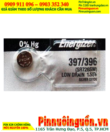 Pin SR726SW _Pin 397; Pin đồng hồ Energizer SR726SW  397 Silver Oxide 1.55v_Made in USA