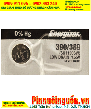 Pin SR1130SW _Pin 390 _Pin 389; Pin đồng hồ Energizer SR1130SW Silver Oxide 1.55v _Made in Japan