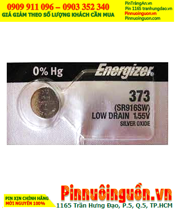 Pin SR916SW _Pin 373;  Pin đồng hồ Energizer SR916SW  373 Silver Oxide 1.55v _Made in USA