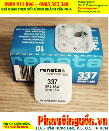 Renata 317 _Pin SR416SW, Pin đồng hồ 1.55v Silver Oxide Renata 337 _Pin SR416SW