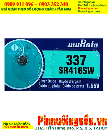 MuRataSR416SW _Pin 337; Pin đồng hồ 1.55v Silver Oxide MuRata SR416SW _Pin 337