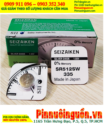 Seizaiken SR512SW, Pin đồng hồ 1.55v Seizaiken SR512SW Pin 335 (Xuất xứ Nhật)