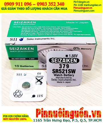 Seizaiken SR521SW, Pin đồng hồ 1.55v Seizaiken SR521SW Pin 379 (Xuất xứ Nhật)