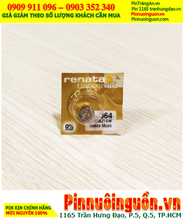 Renata 364 _Pin SR621SW, Pin đồng hồ 1.55v Silver OXide Renata premium 364 _Pin SR621SW