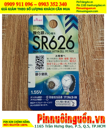 DAISO SR626SW, Pin đồng hồ 1.55v Silver Oxide DAISO SR626SW thị trường Nội địa Nhật