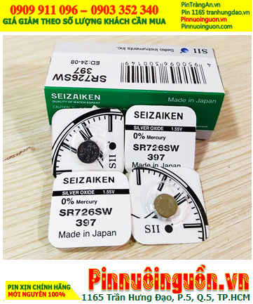 Seizaiken SR726SW, Pin đồng hồ 1.55v Seizaiken SR726SW Pin 397 (Xuất xứ Nhật)