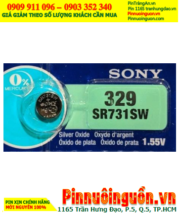 Sony SR731SW _Pin 329; Pin đồng hồ 1.55v Silver Oxide Sony SR731SW _Pin 329