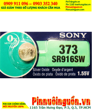 Sony SR916SW _Pin 373; Pin đồng hồ 1.55v SIlver Oxide Sony SR916SW _Pin 373