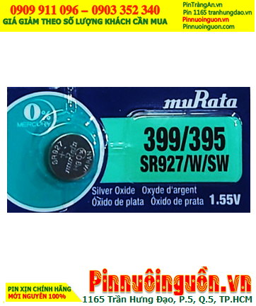 MuRata SR927SW _Pin 395; Pin đồng hồ 1.55v Silver Oxide MuRata SR927SW _Pin 395