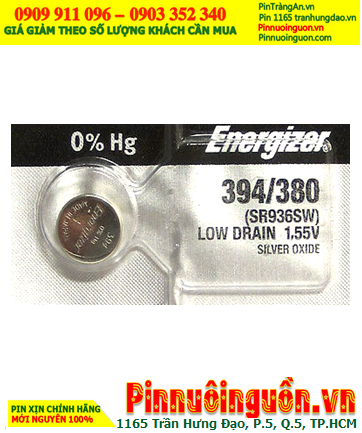 Energizer SR936 _Pin 394; Pin đồng hồ 1.55v Silver Oxide Energizer SR936SW