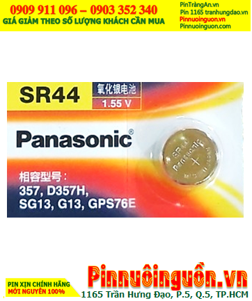 Panasonic SR44 _Pin 1.55v Silver Oxide Panasonic SR44, 357 chính hãng |HẾT HÀNG