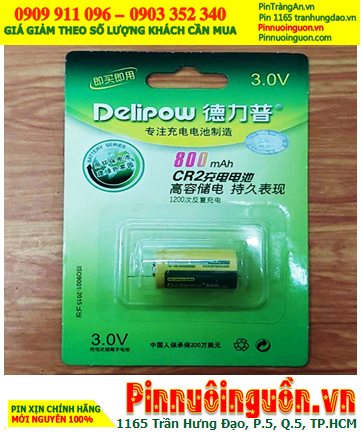 Delipow CR2; Pin sạc 3v Lithium Delipow CR2 800mAh chính hãng  _Bảo hành 01 tháng | CÒN HÀNG